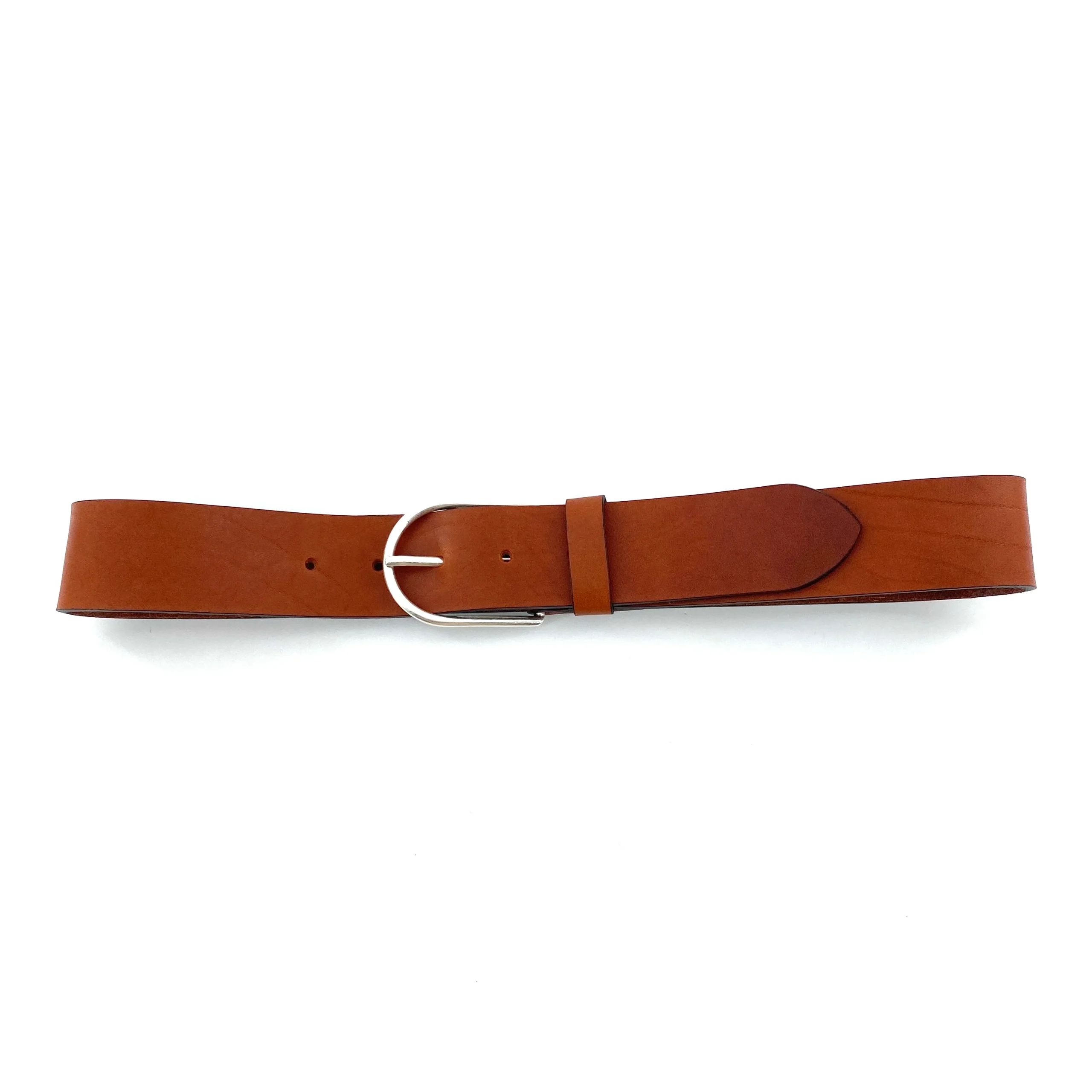 Ceinture Boucle Arrondie en Cuir Whisky – Image 3