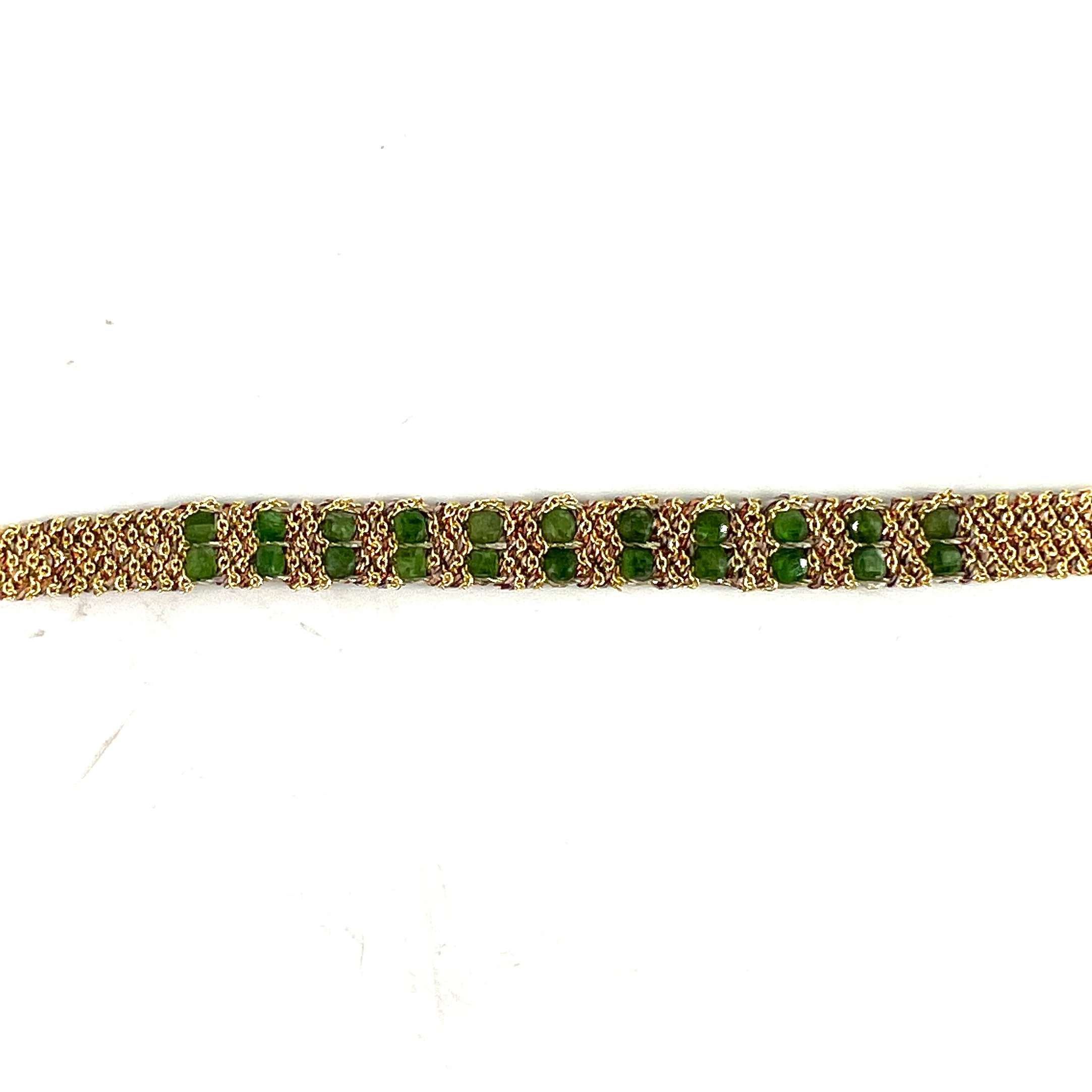 Bracelet PM en Maille Tissée en Vermeil et Pierres Semi-Précieuses – Image 3