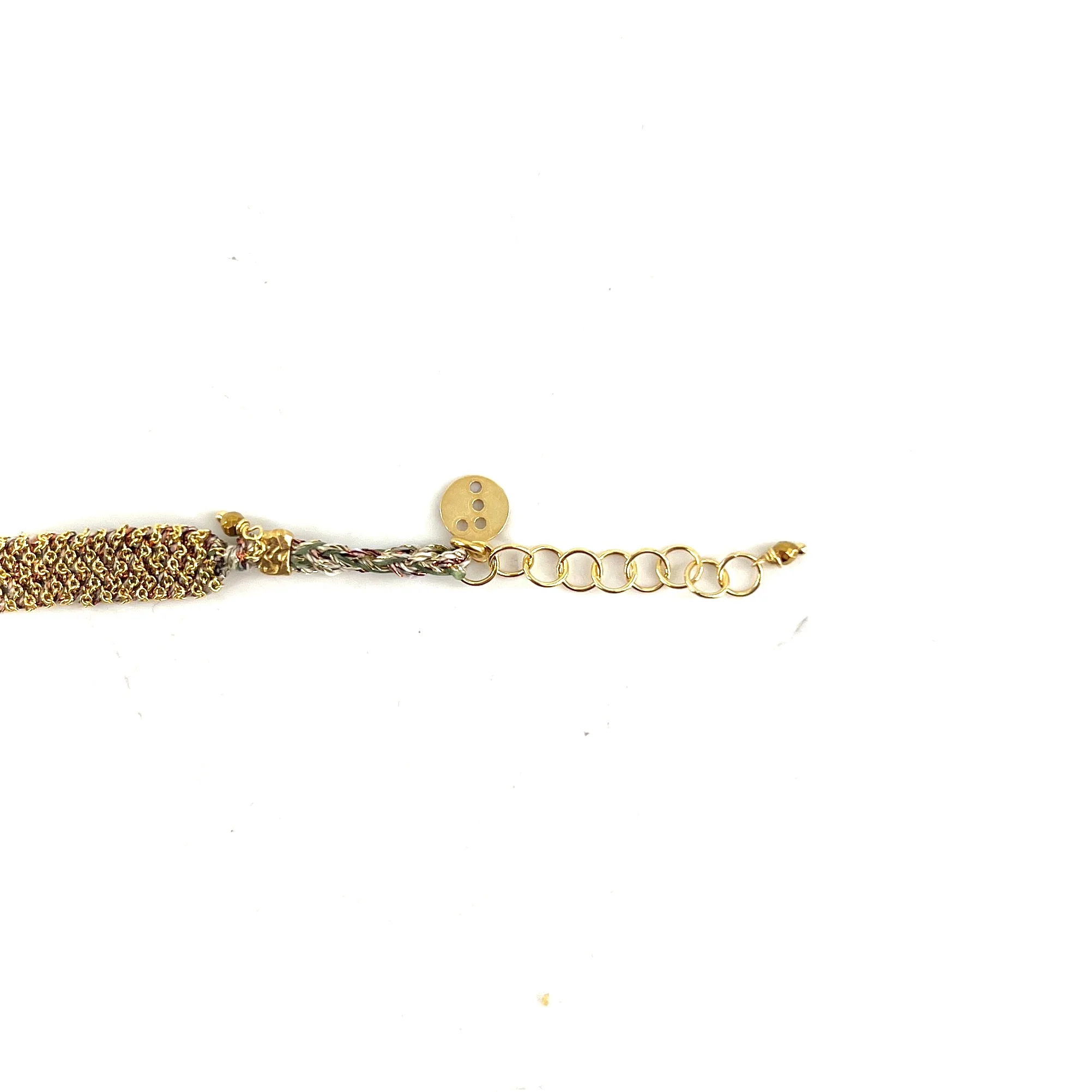 Bracelet PM en Maille Tissée en Vermeil et Pierres Semi-Précieuses – Image 5