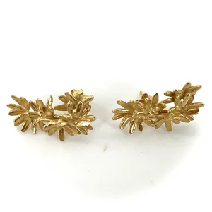 Boucles d'Oreilles Earcuffs FLEURS SAUVAGES en Vermeil