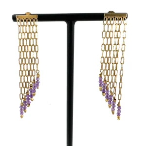 Boucles d'Oreilles CARLA en Améthystes