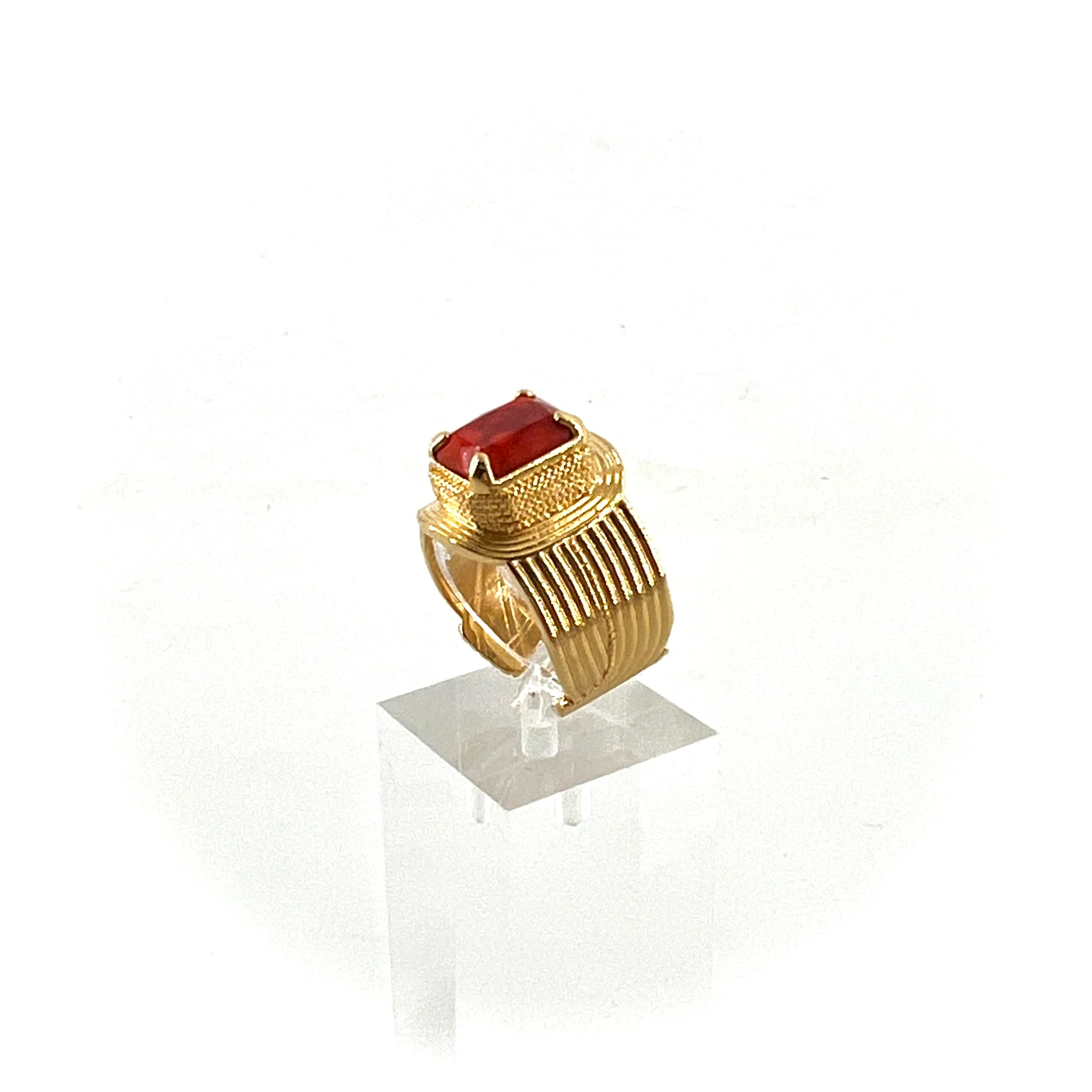 Bague Ajustable SOLEIL Corail – Image 3