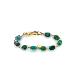 Bracelet LENNY en Chrysocolles et Plaqué Or