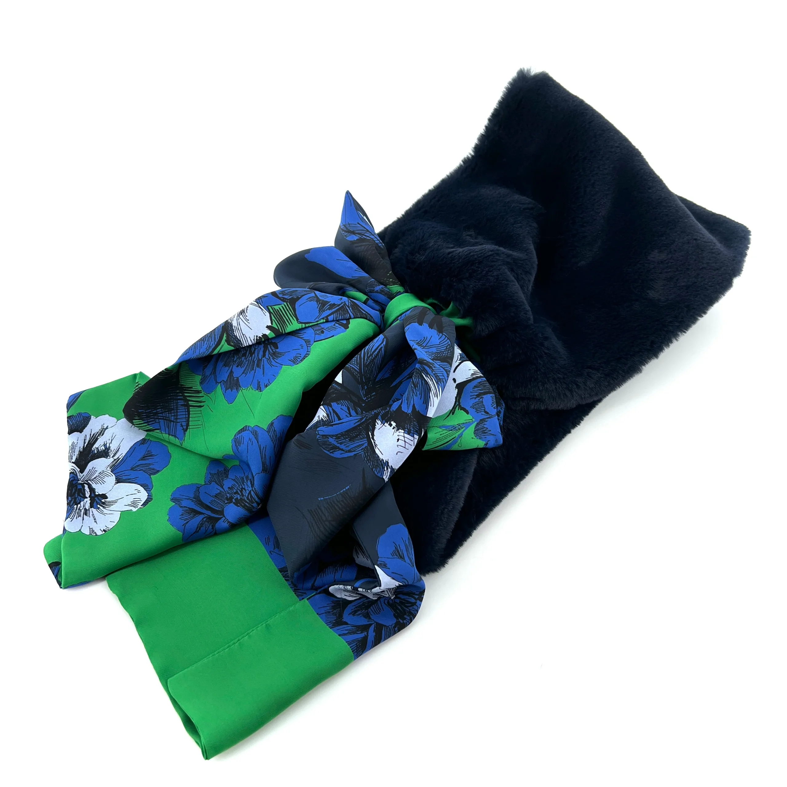 Col en Fausse Fourrure Nuit / Cyan – Image 4