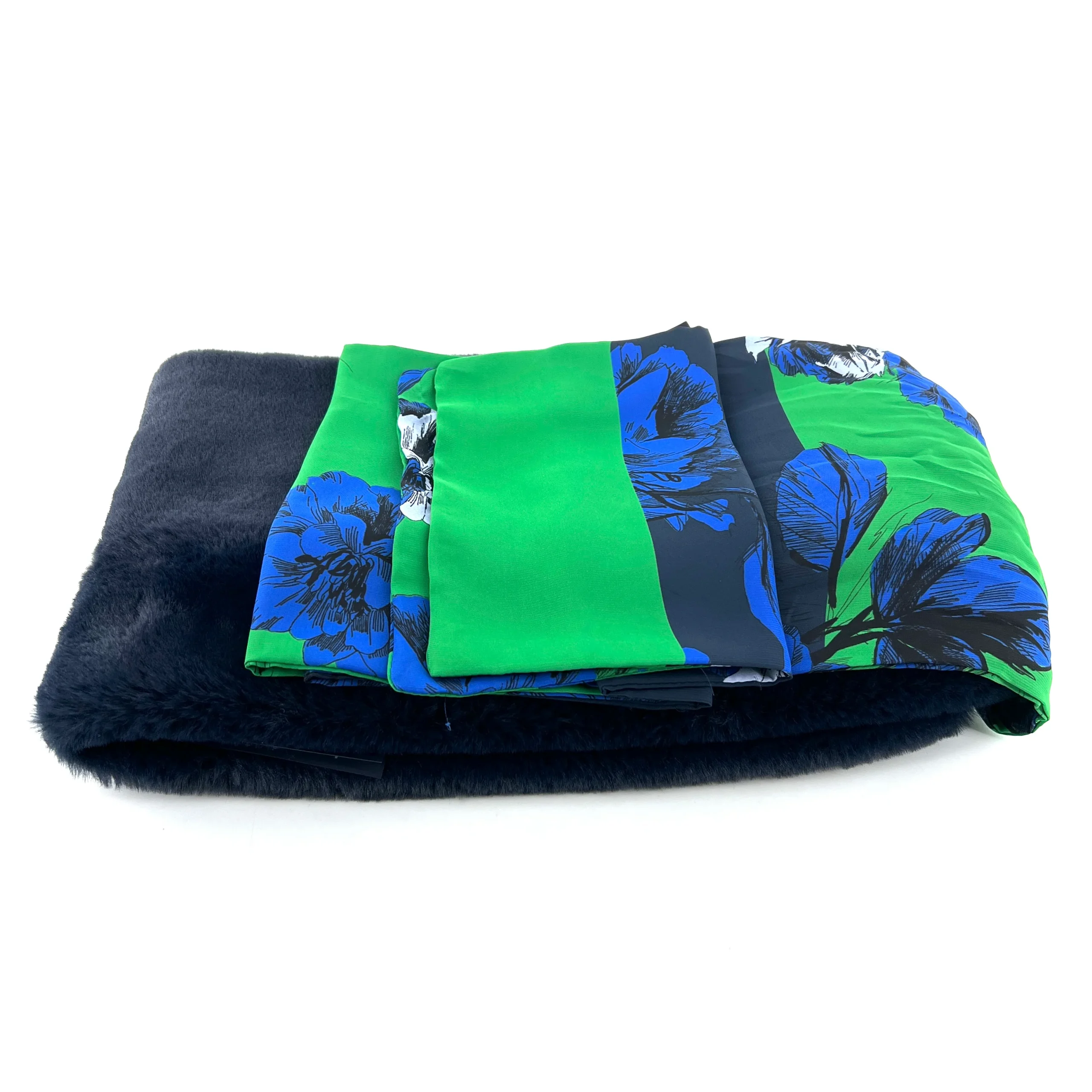 Col en Fausse Fourrure Nuit / Cyan – Image 5