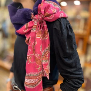 Col en Fausse Fourrure Violet / Fuschia