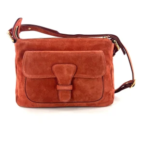 Sac PALOMA en Croûte Velous Brick