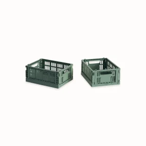 Set de 2 mini cagettes Dark green