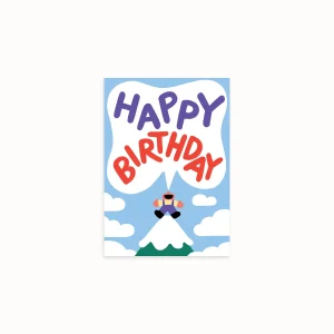 Carte + enveloppe « Happy birthday from a mountain »