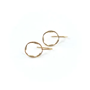 Dormeuses ANYA Cercle Ajouré Serti Zircons Blancs