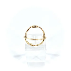 Bague ANYA Cercle Ajouré Serti Zircons Blancs