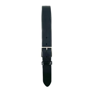 Ceinture Imprimé Chevrons Cuir Noir