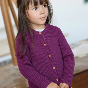 Cardigan - Violet coton