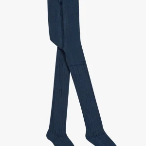 Collants - Bleu côtelés