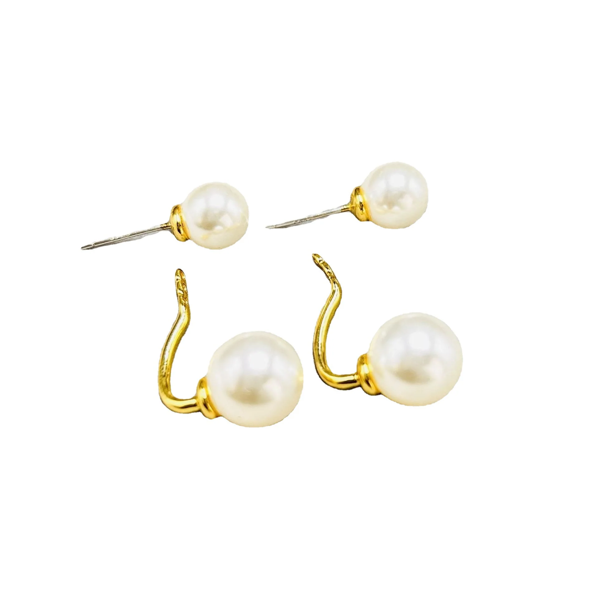 Boucles d'Oreilles Perles Argentées Géométriques 15g - Cuivre Galvanisé – Image 6