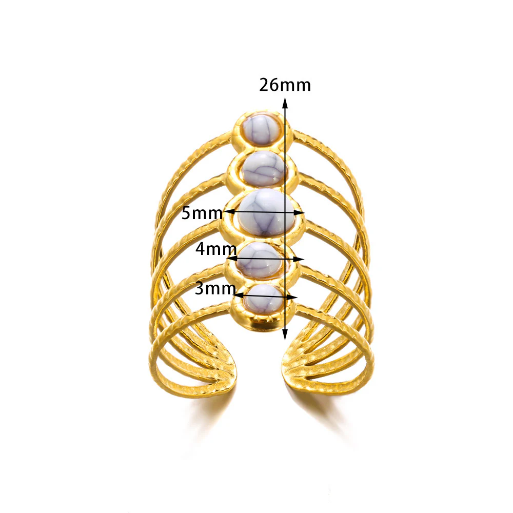 Bague Multicouche Turquoise Incrustée 24g – Image 7