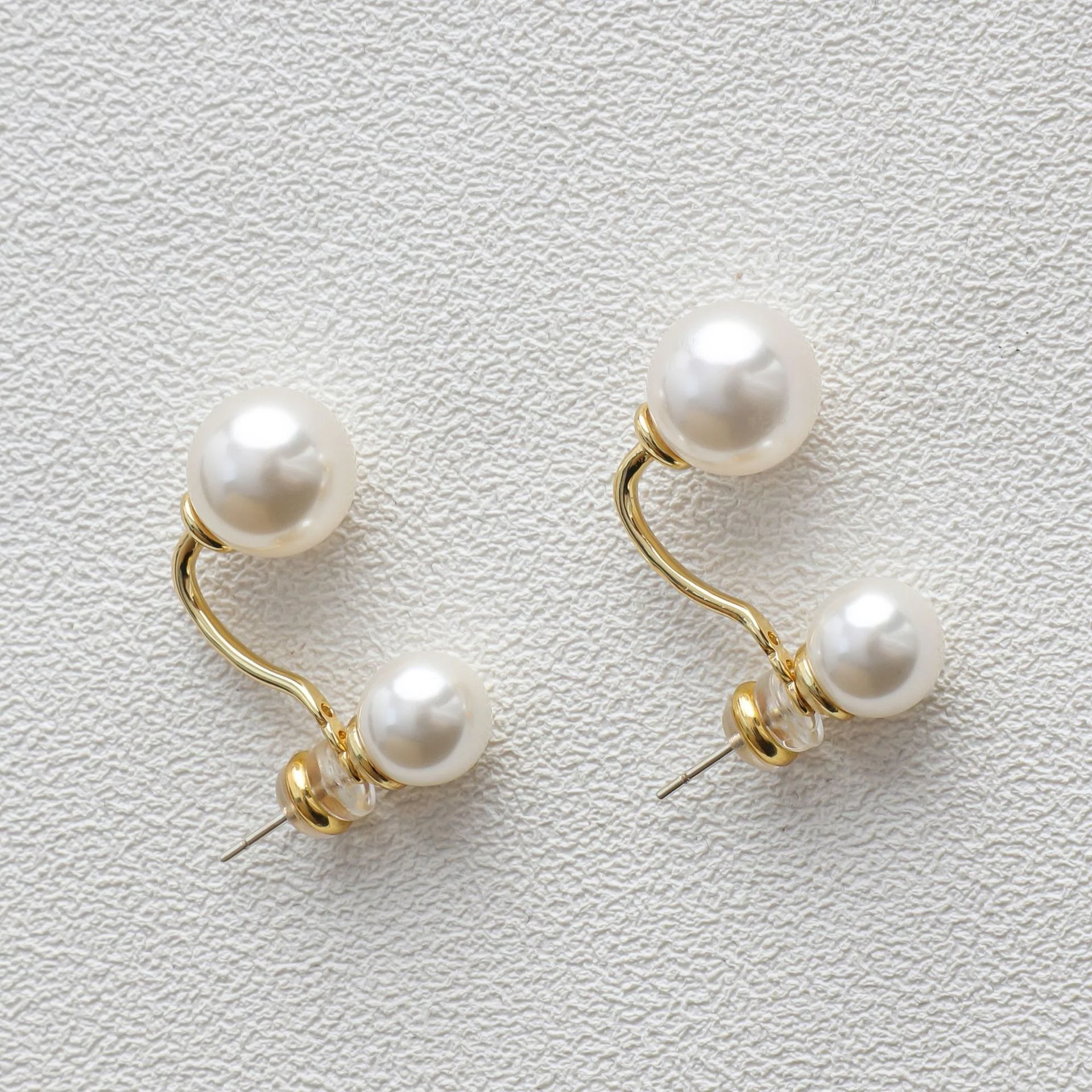 Boucles d'Oreilles Perles Argentées Géométriques 15g - Cuivre Galvanisé – Image 7