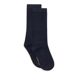 Chaussettes - côtelées unies bleues