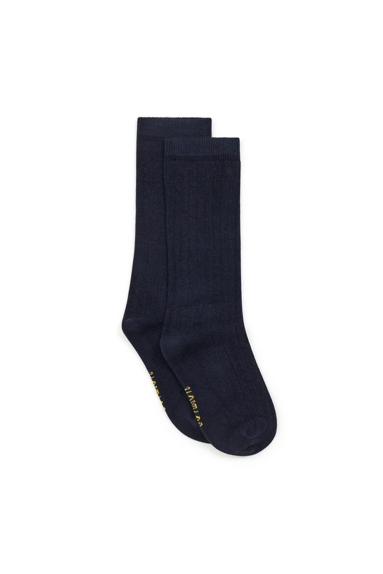 Chaussettes - côtelées unies bleues – Image 2