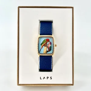 Montre POP CORN Bracelet Perlon Bleu Cobalt