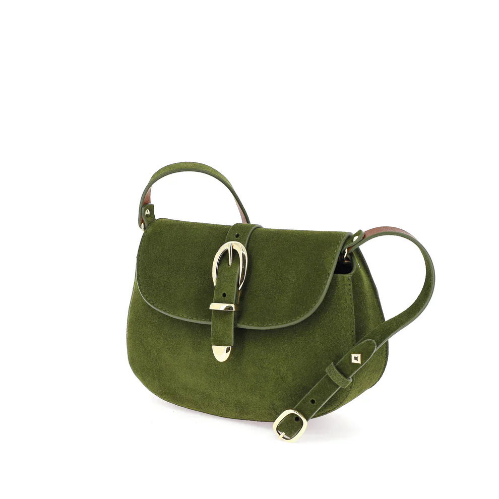 Sac le COURCY FRIEDA en Velours Vert Leccio – Image 4