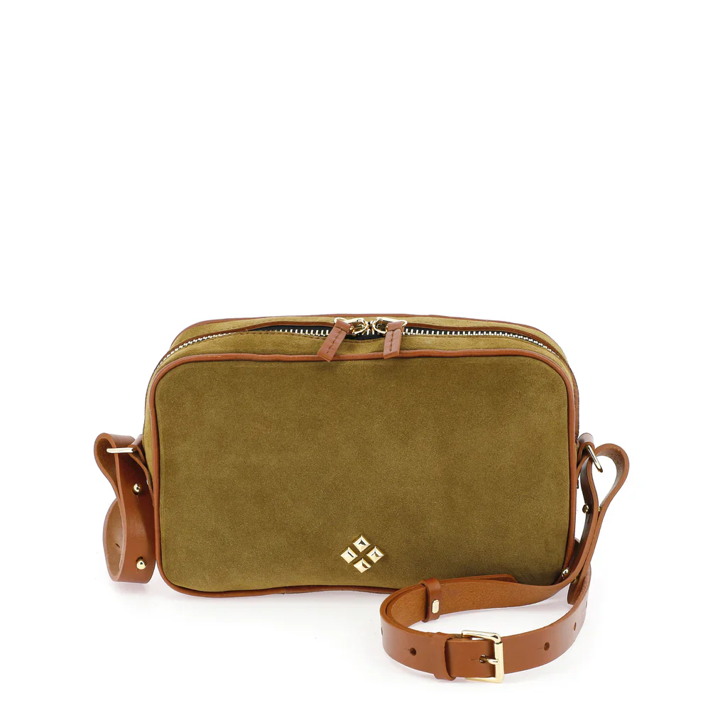 Sac LE FAUSTINE en Velours Tobacco