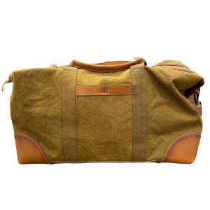Sac de Voyage en Toile et Cuir Camel
