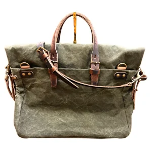 Sac BUSINESS REMIX en Toile Stonewashed Kaki