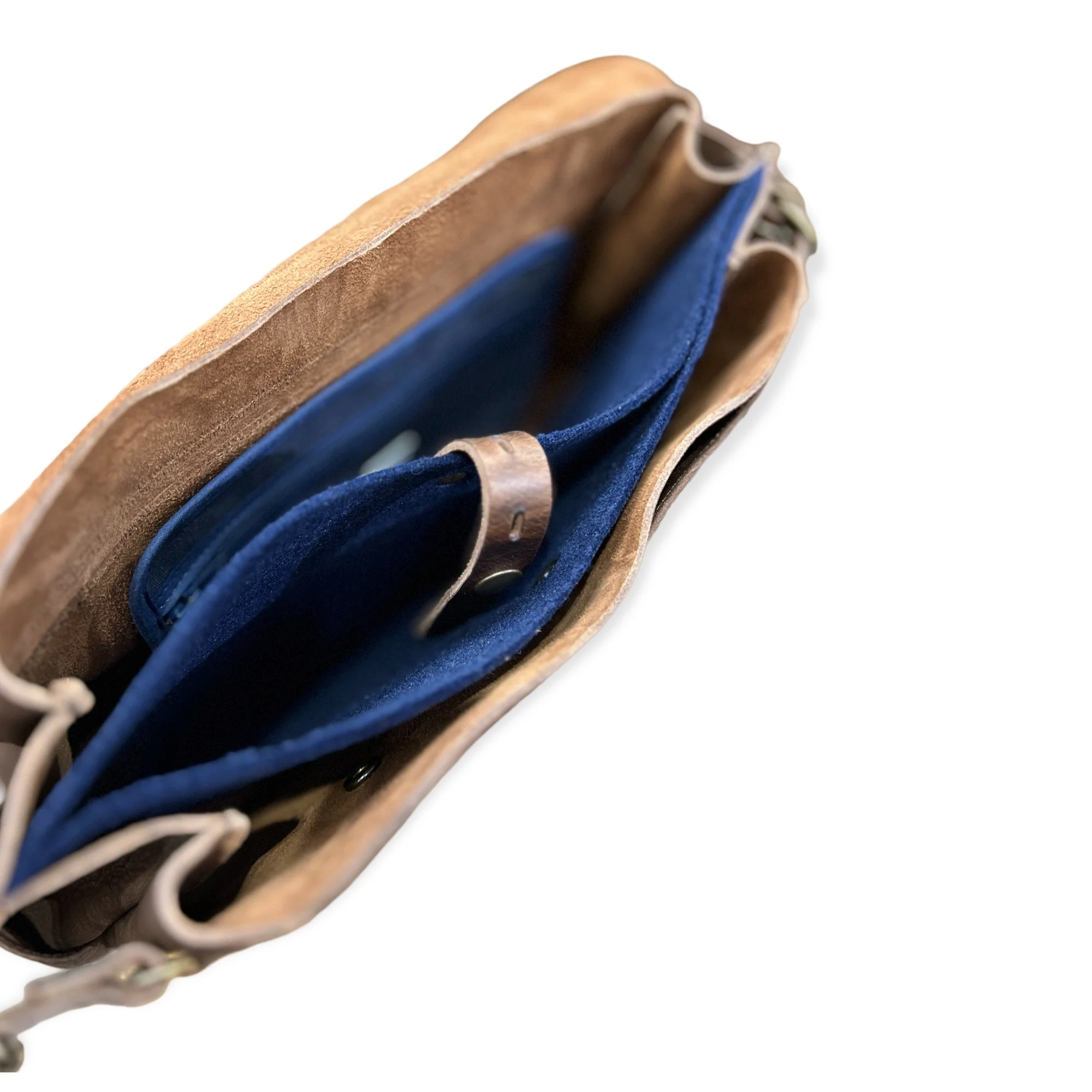 Sac POSTIER ÉCLAIR M en Cuir Café – Image 5