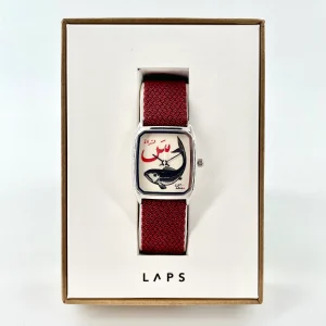 Montre SAMAK Bracelet Perlon Rouge