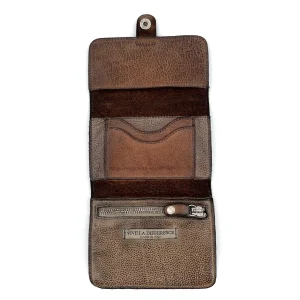 Portefeuille en Cuir Lavé Camel Corda