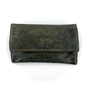 Portefeuille GM en Cuir Lavé Vert