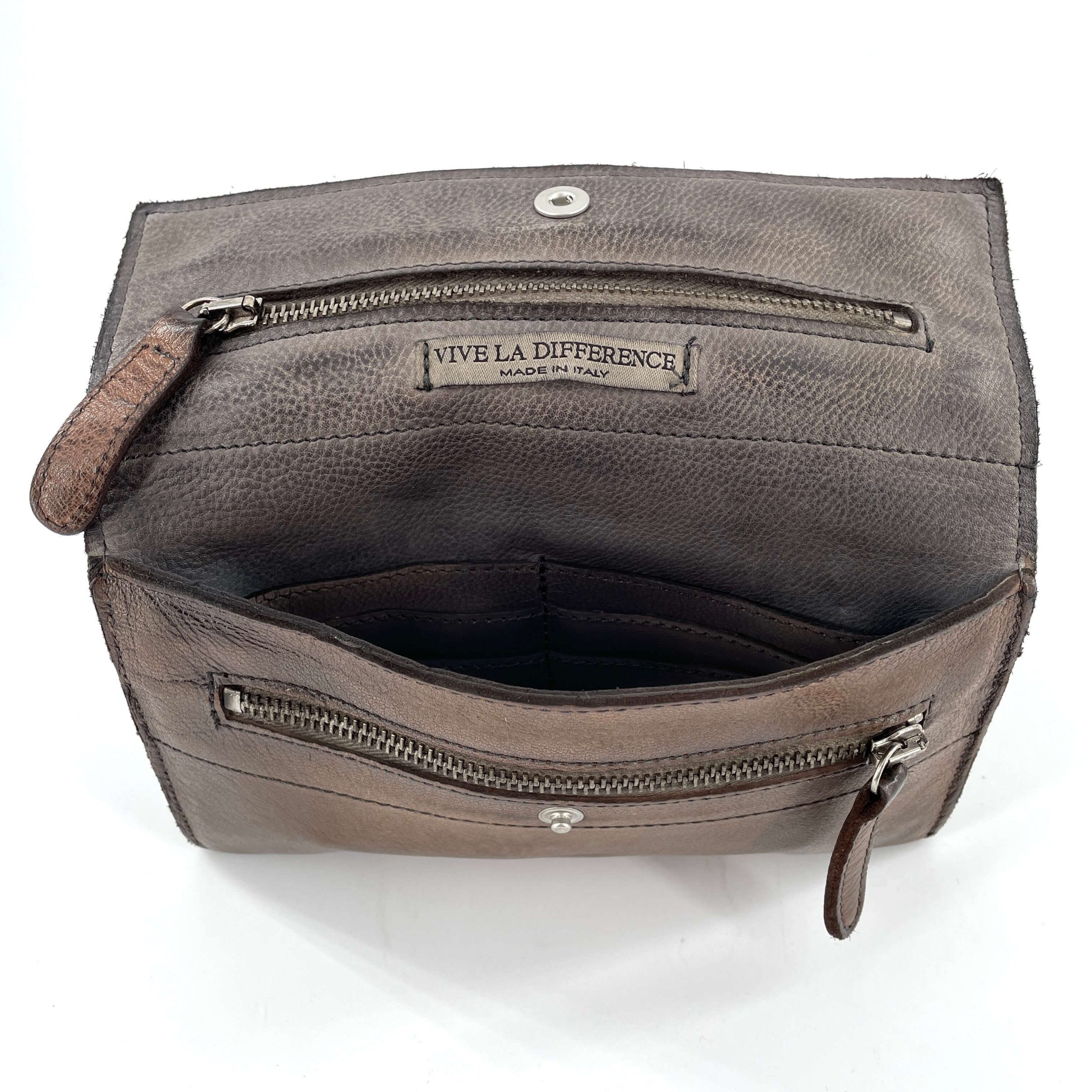 Portefeuille GM en Cuir Lavé Taupe – Image 3