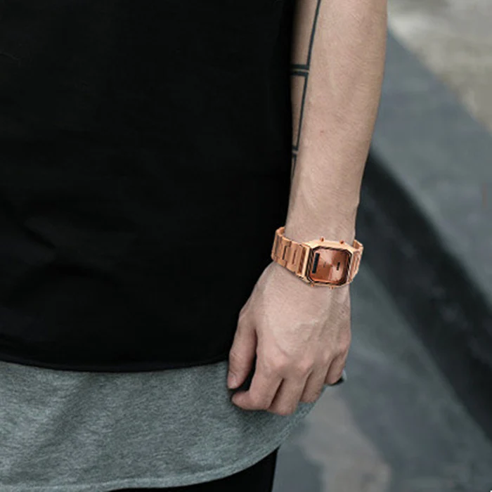 Montre Homme Business Rétro Classique - Bracelet Acier Électronique