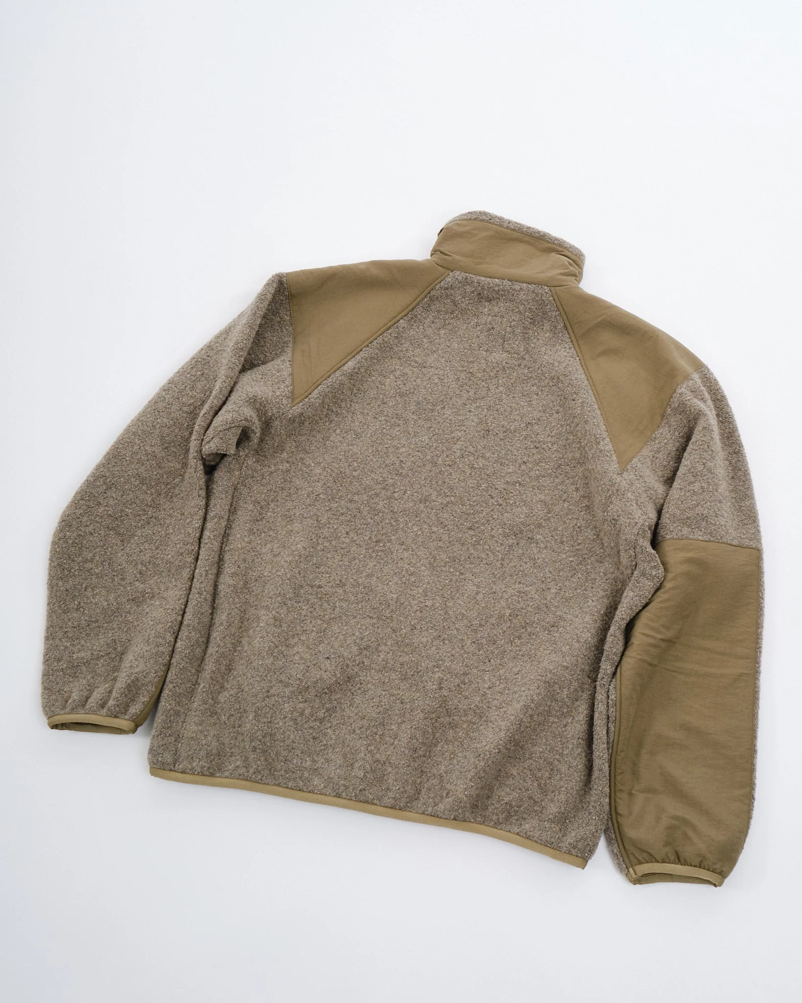 Boiled Wool Zip Up Sweater Coyote – Image 9
