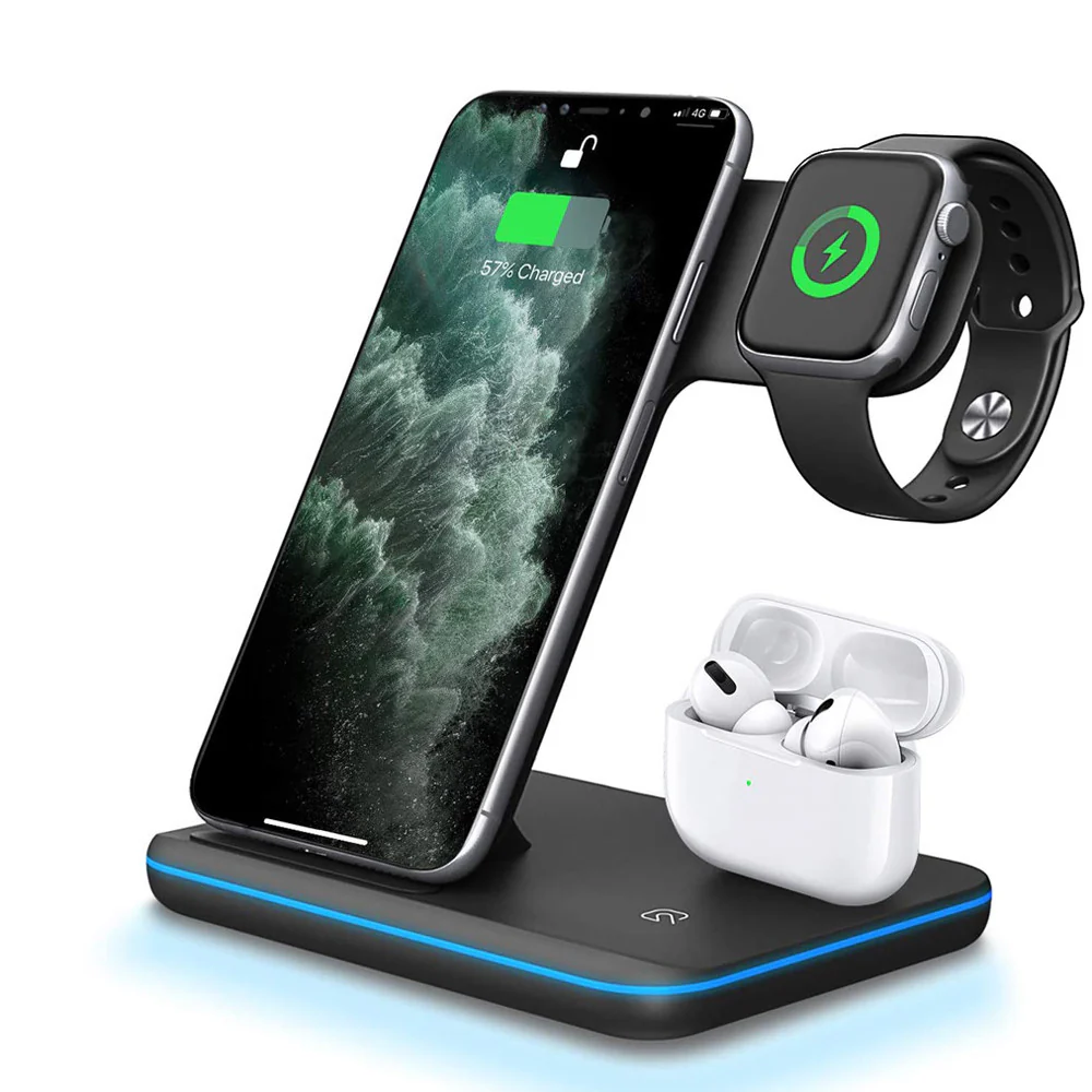 Chargeur Sans Fil 3 en 1 - iPhone, Apple Watch, AirPods – Image 3
