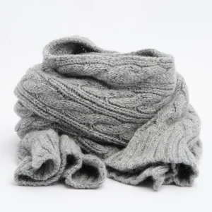 Cableknit Scarf Grey