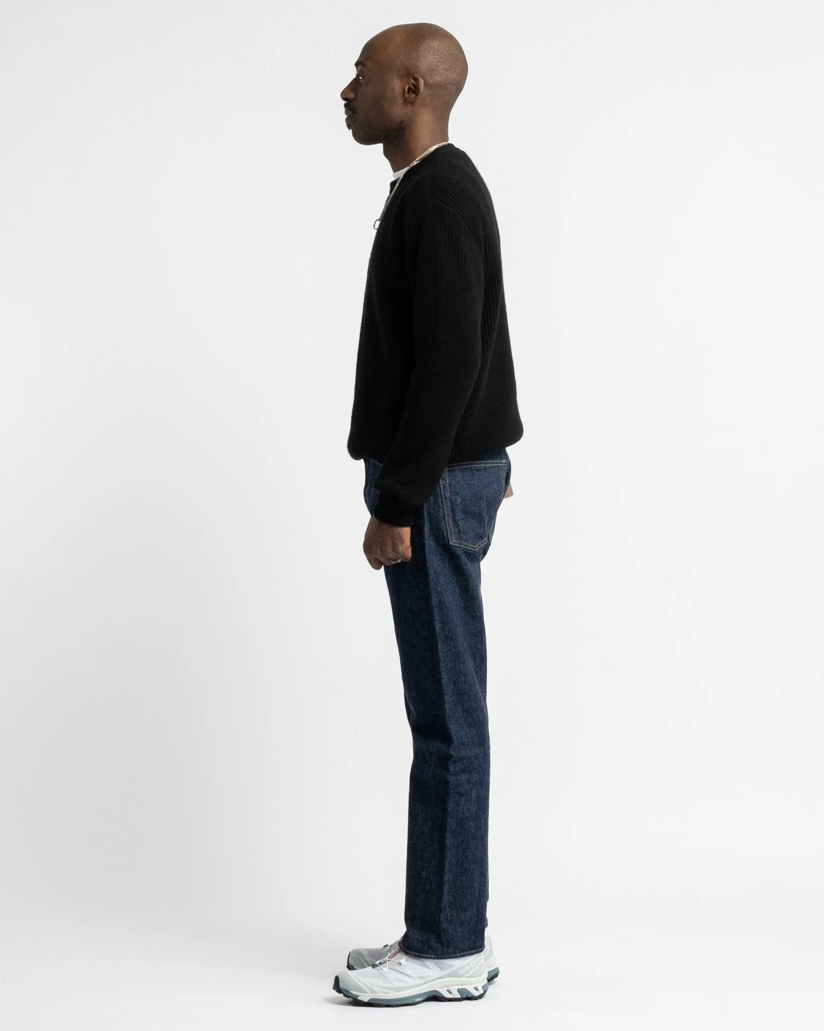 Crewneck Long Sleeve Cashmere Black – Image 5