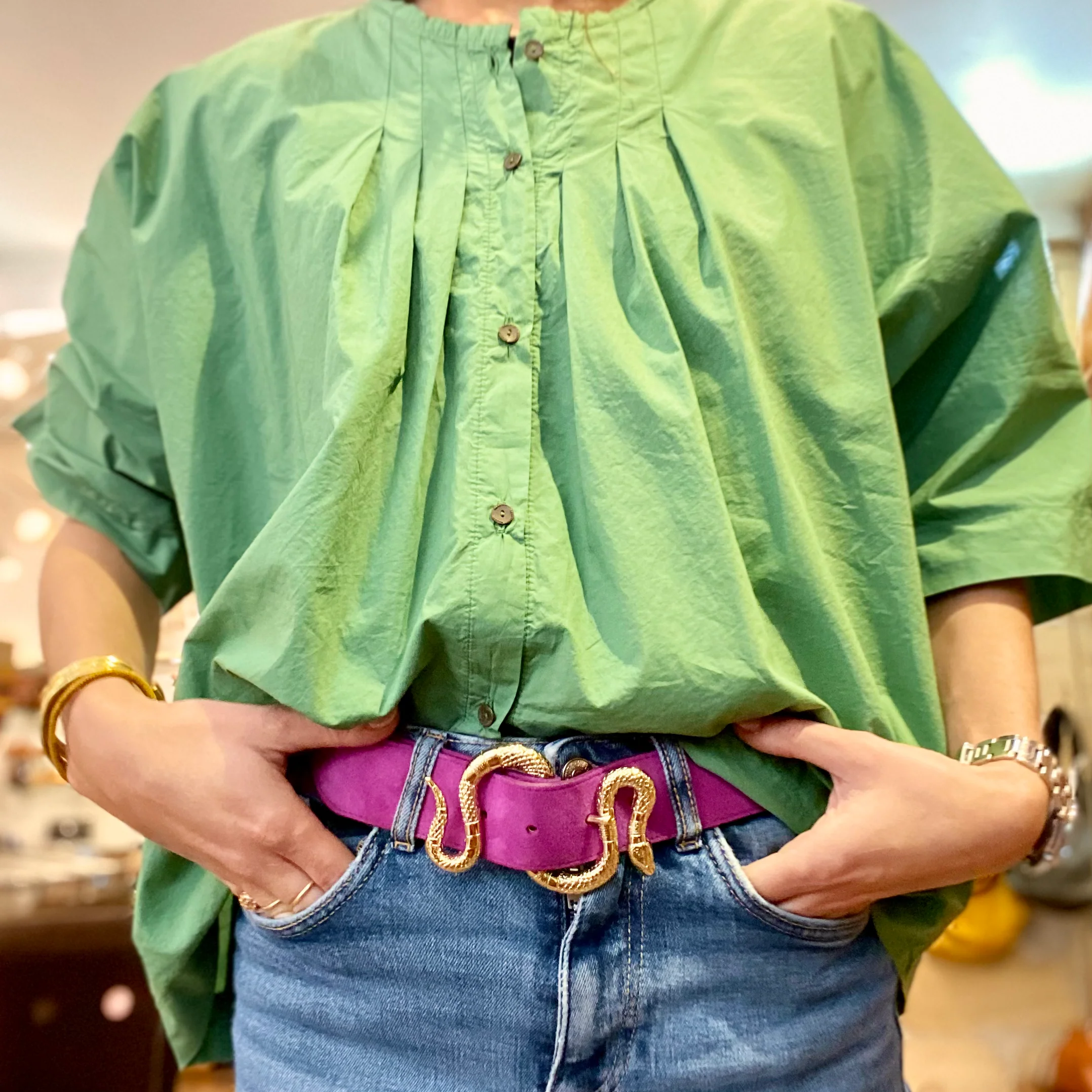 Ceinture LA CRUSH en Velours Verbena – Image 4