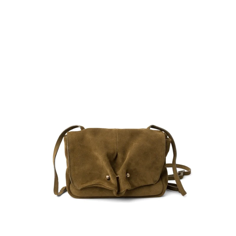 Petit Sac Bandoulière en Daim Kaki – Image 3
