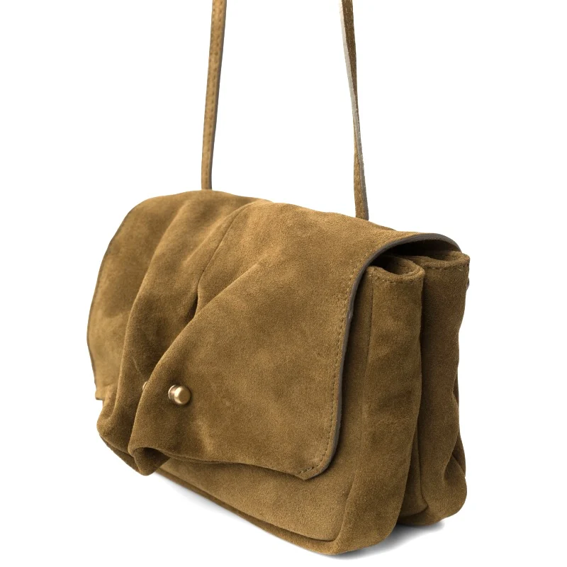 Petit Sac Bandoulière en Daim Kaki – Image 4