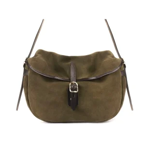 Sac Musette Demi Lune MARGOT en Daim Musk